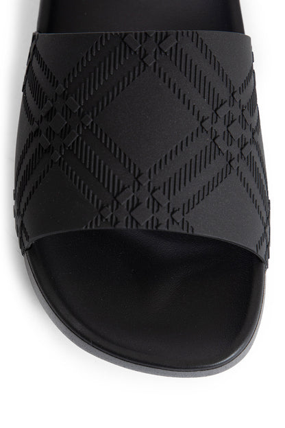 BURBERRY MAN BLACK SANDALS & SLIDES