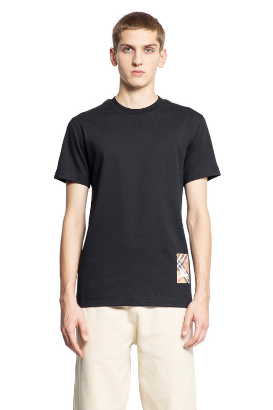 BURBERRY MAN BLACK T-SHIRTS & TANK TOPS