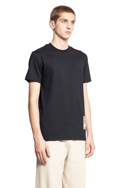 BURBERRY MAN BLACK T-SHIRTS & TANK TOPS