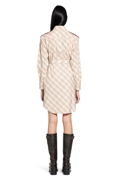 Check Cotton Poplin Shirt Dress