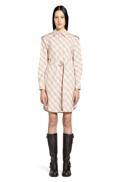 Check Cotton Poplin Shirt Dress