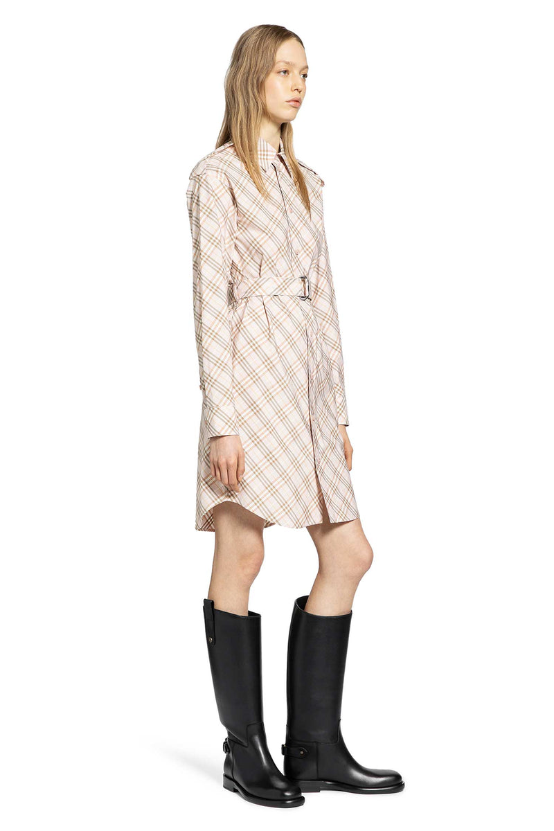 Check Cotton Poplin Shirt Dress