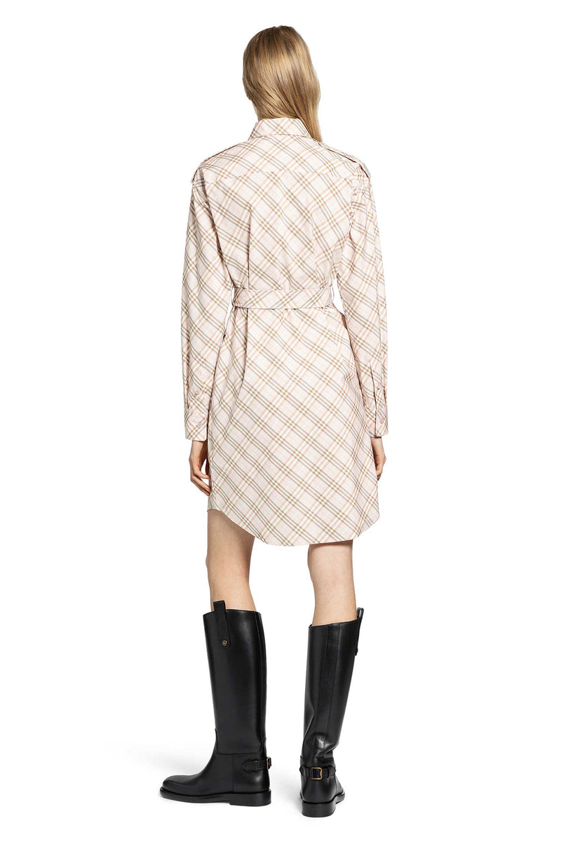 Check Cotton Poplin Shirt Dress