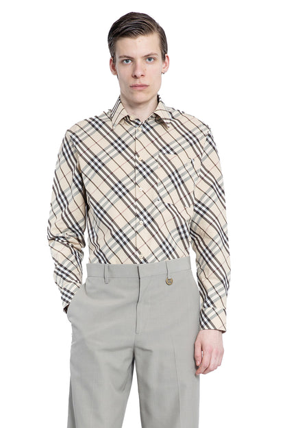 BURBERRY MAN BEIGE SHIRTS