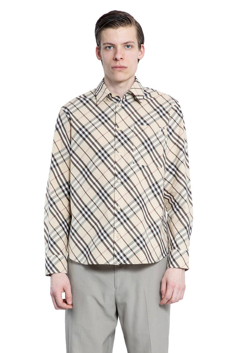 BURBERRY MAN BEIGE SHIRTS