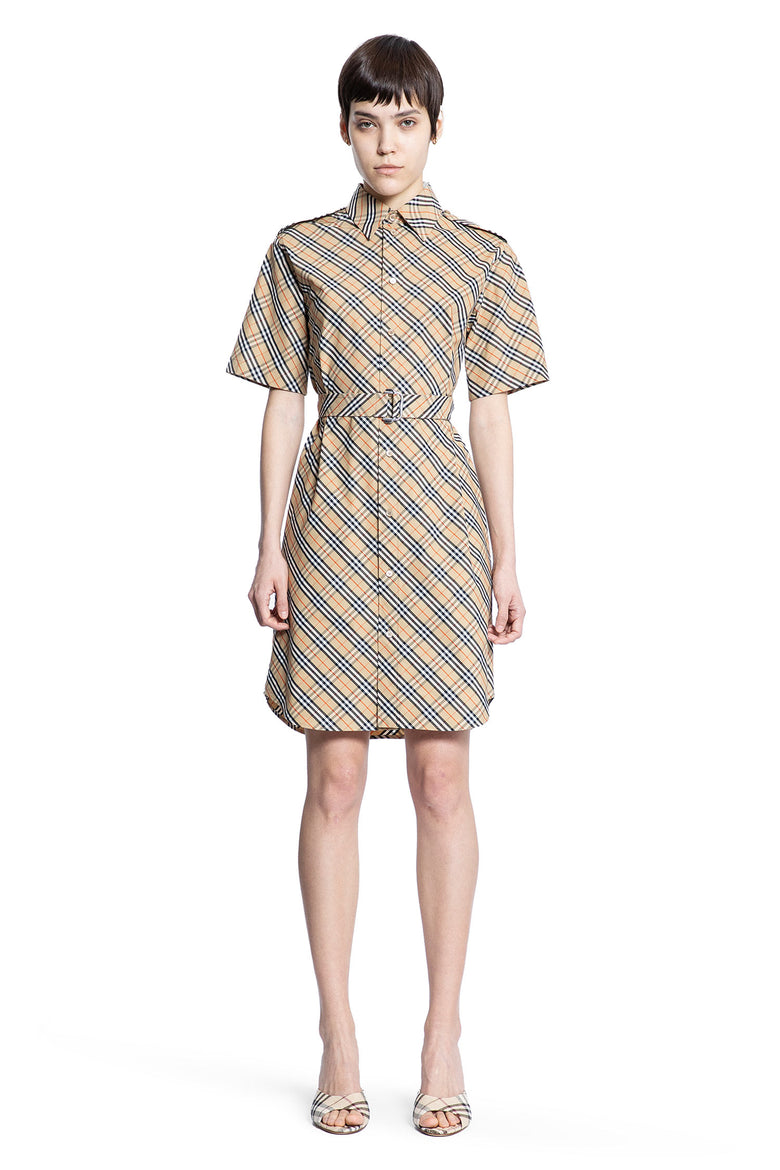 BURBERRY WOMAN BEIGE DRESSES