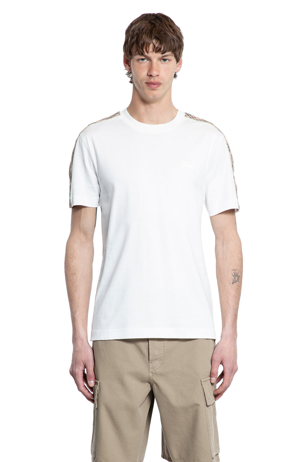 BURBERRY MAN WHITE T-SHIRTS & TANK TOPS