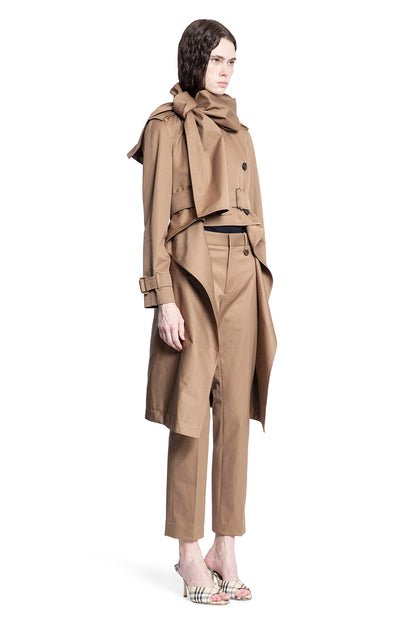 BURBERRY WOMAN BROWN COATS