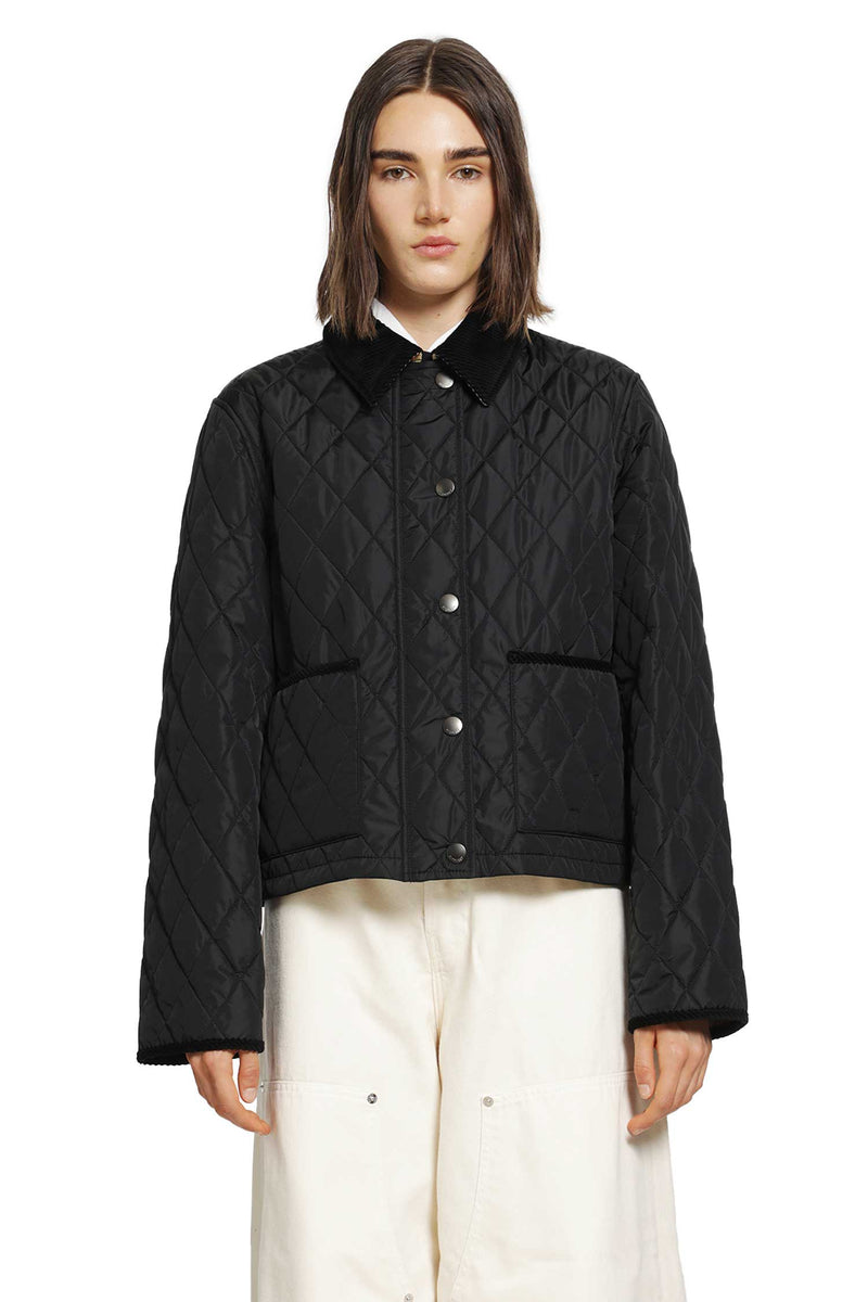 BURBERRY Cropped Quilted Nylon Jacket woman