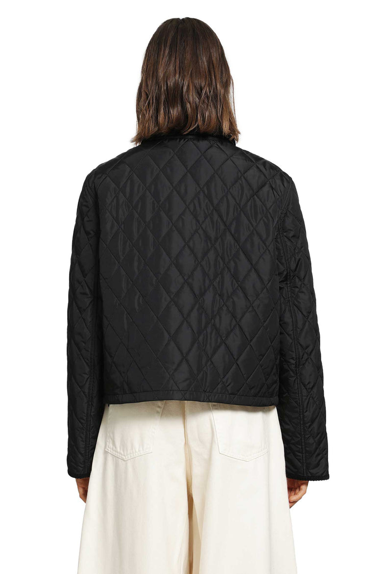 BURBERRY Cropped Quilted Nylon Jacket woman