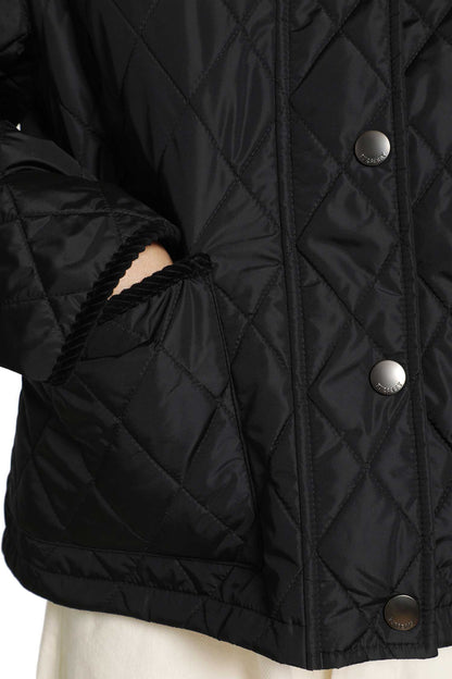 Cropped Quilted Nylon Jacket