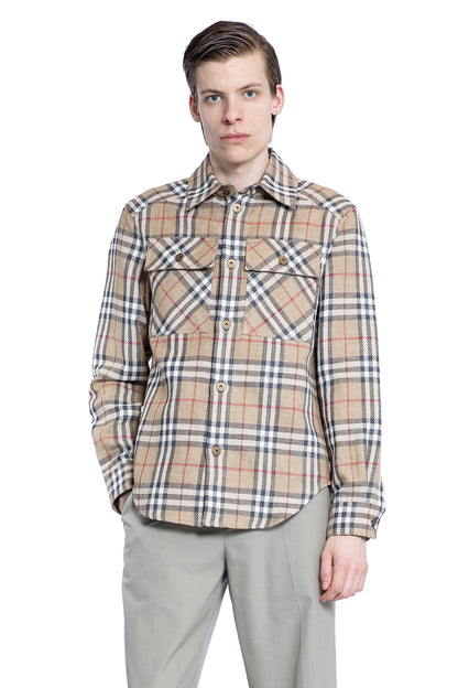 BURBERRY MAN BEIGE SHIRTS