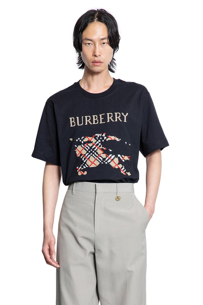 BURBERRY MAN BLACK T-SHIRTS & TANK TOPS