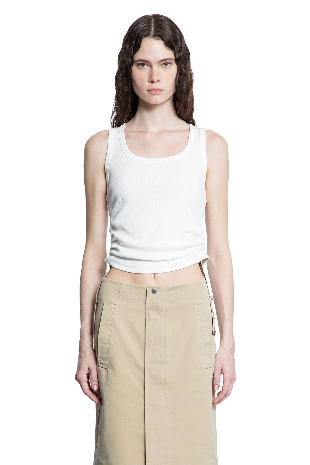 BURBERRY WOMAN WHITE T-SHIRTS & TANK TOPS