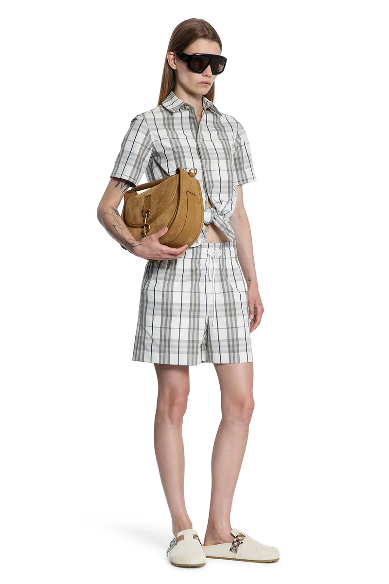 BURBERRY WOMAN OFF-WHITE SHORTS - Antonioli.eu
