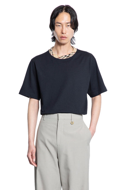 BURBERRY MAN BLACK T-SHIRTS & TANK TOPS