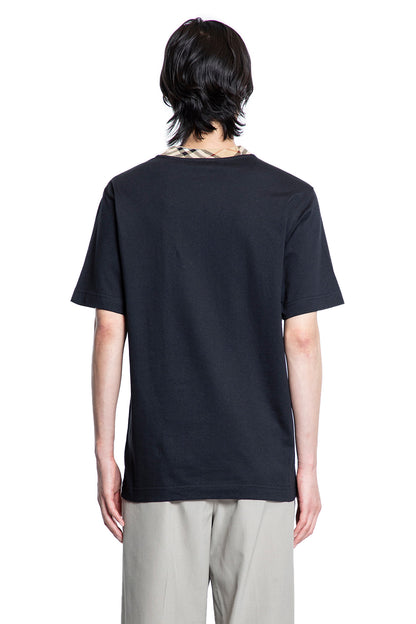 BURBERRY MAN BLACK T-SHIRTS & TANK TOPS