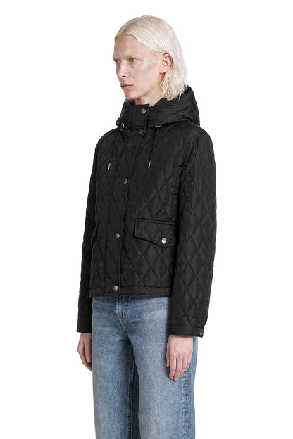 Cropped Quilted Nylon Hooded Jacket
