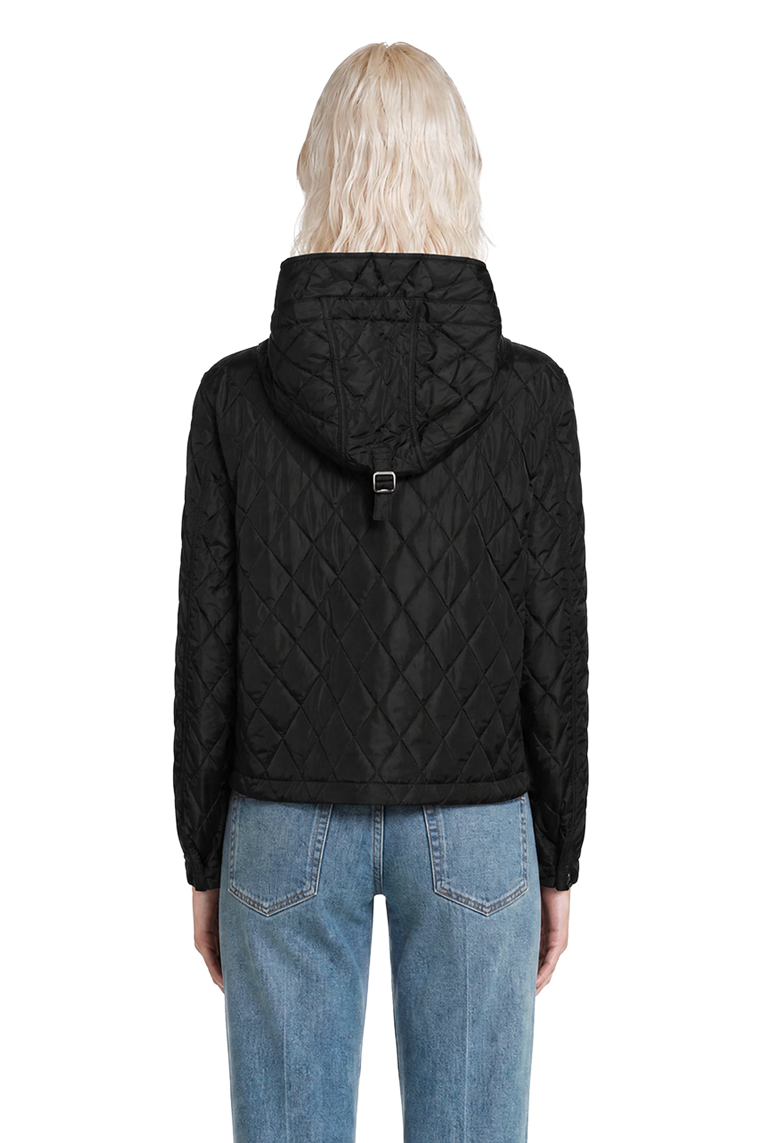 BURBERRY Cropped Quilted Nylon Hooded Jacket woman