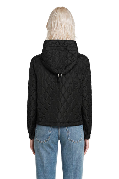 Cropped Quilted Nylon Hooded Jacket