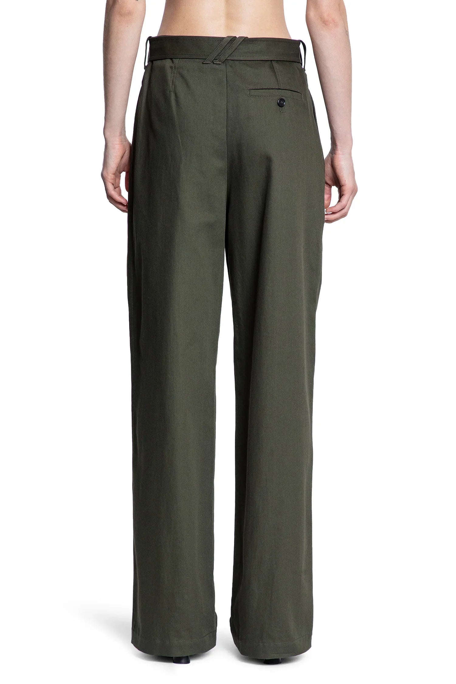 BURBERRY WOMAN GREEN TROUSERS - Antonioli.eu