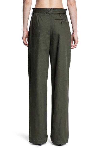 BURBERRY WOMAN GREEN TROUSERS - Antonioli.eu