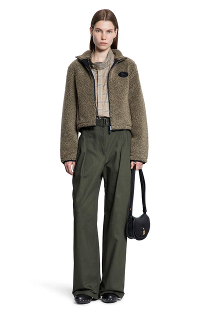 BURBERRY WOMAN GREEN TROUSERS - Antonioli.eu