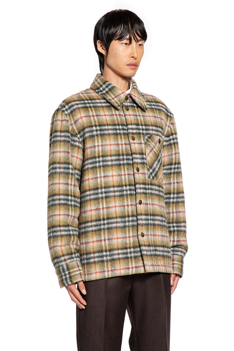 Check Wool Reversible Overshirt