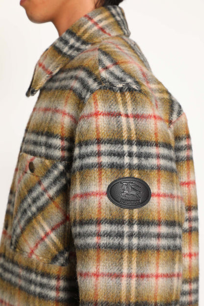 Check Wool Reversible Overshirt