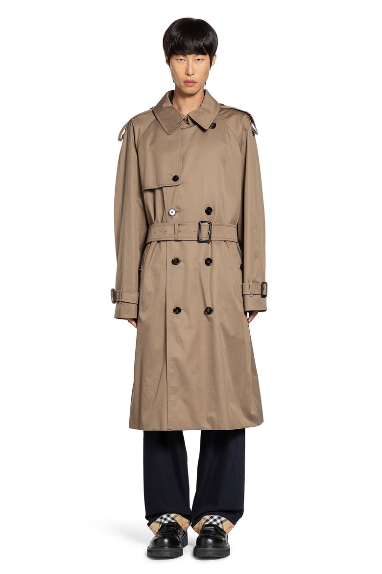 Long Gabardine Trench Coat