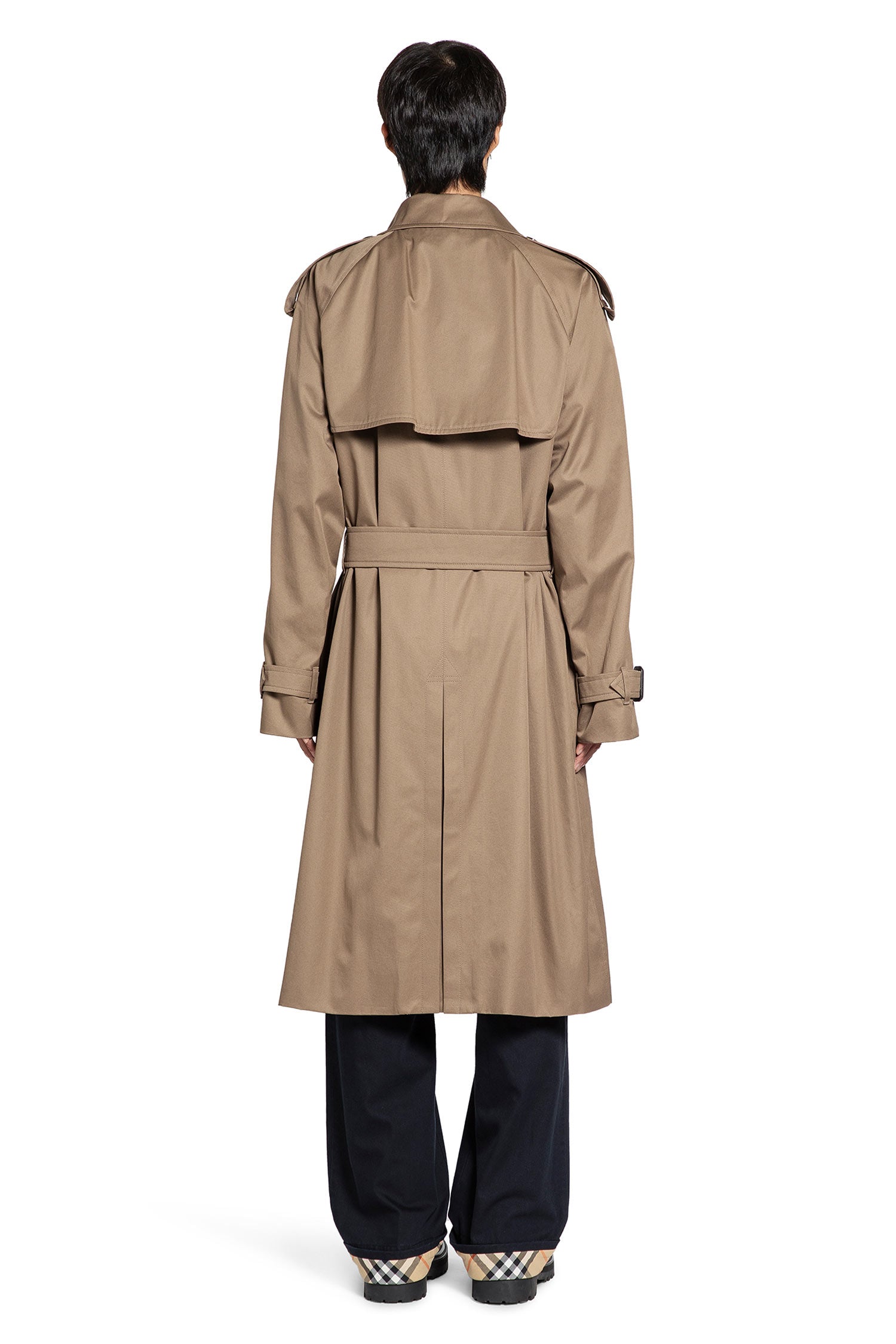 Long Gabardine Trench Coat