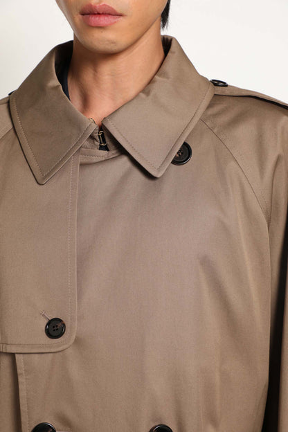 Long Gabardine Trench Coat