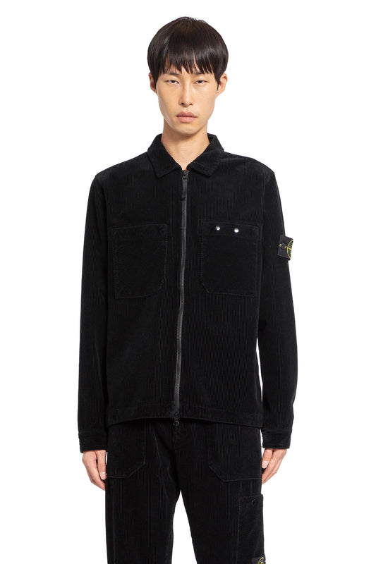 STONE ISLAND MAN BLACK JACKETS