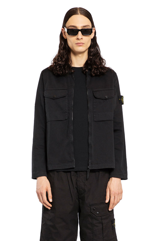 STONE ISLAND MAN BLACK JACKETS