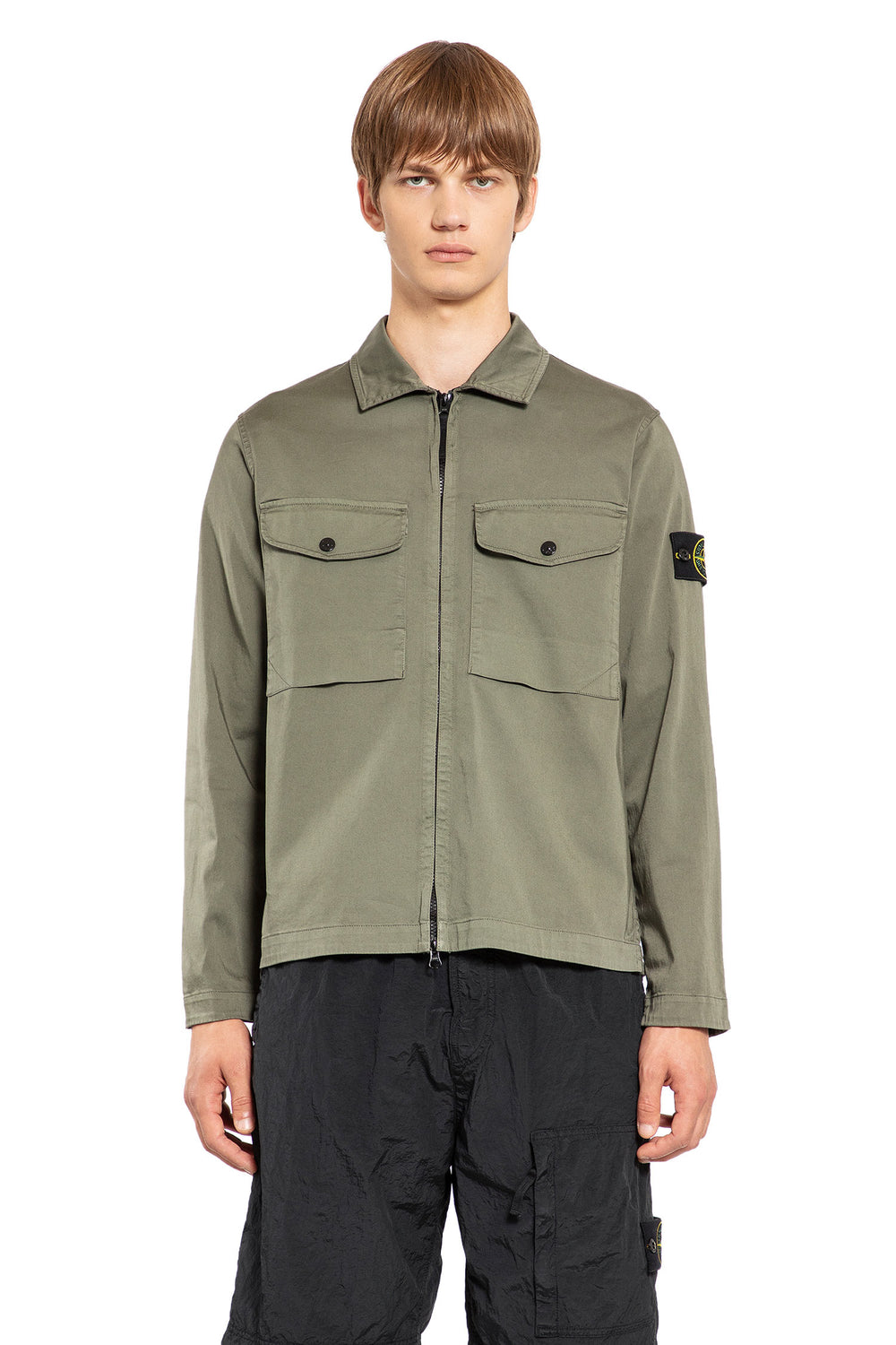 STONE ISLAND MAN GREEN JACKETS