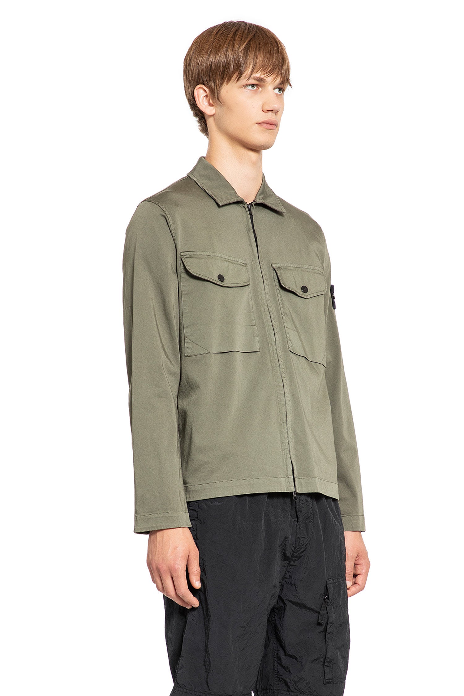 STONE ISLAND MAN GREEN JACKETS