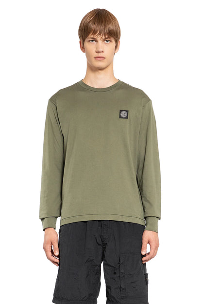 Antonioli STONE ISLAND MAN GREEN T-SHIRTS & TANK TOPS
