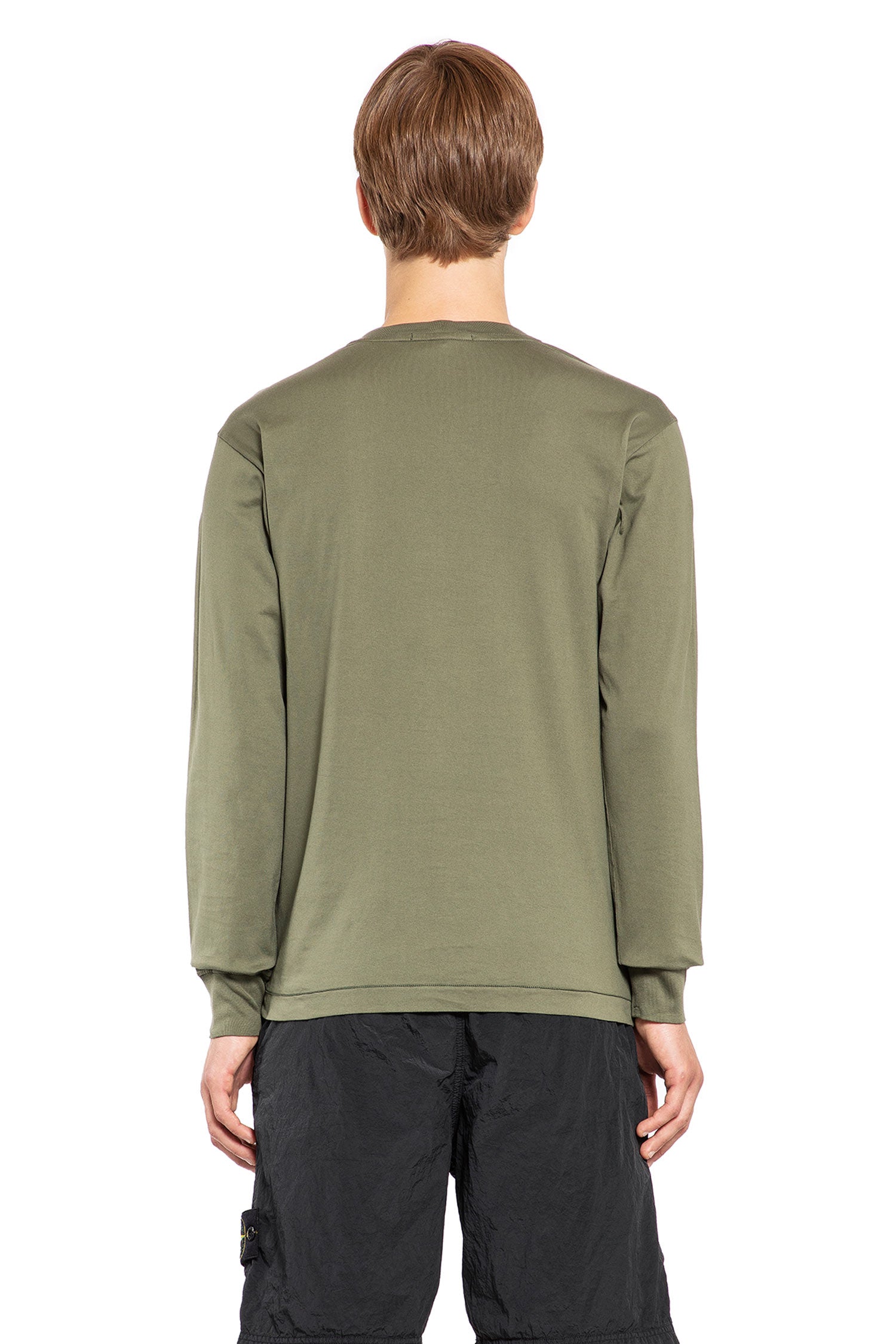 STONE ISLAND MAN GREEN T-SHIRTS & TANK TOPS