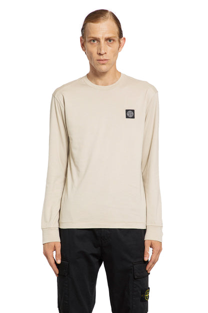 STONE ISLAND MAN OFF-WHITE T-SHIRTS & TANK TOPS