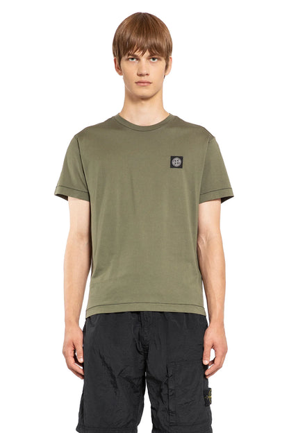 Antonioli STONE ISLAND MAN GREEN T-SHIRTS & TANK TOPS