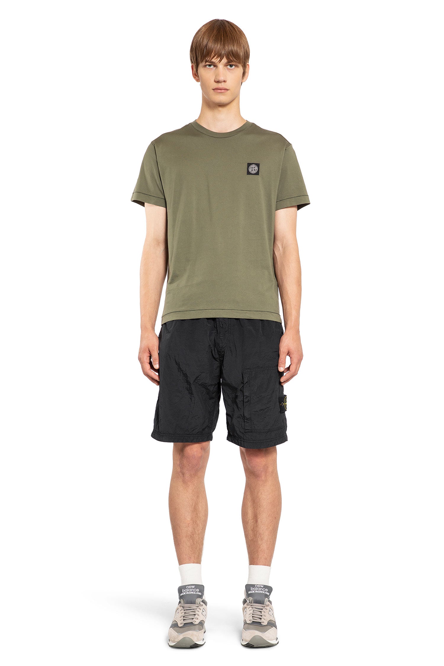 STONE ISLAND MAN GREEN T-SHIRTS & TANK TOPS