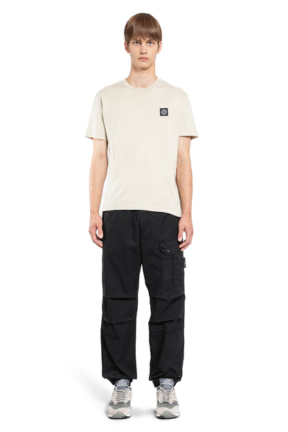 STONE ISLAND MAN OFF-WHITE T-SHIRTS & TANK TOPS