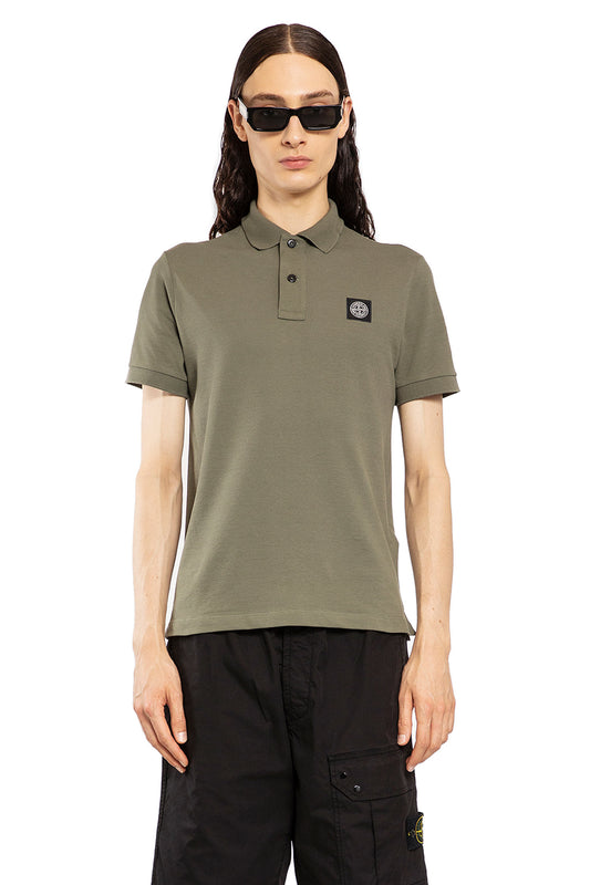 STONE ISLAND MAN GREEN T-SHIRTS & TANK TOPS