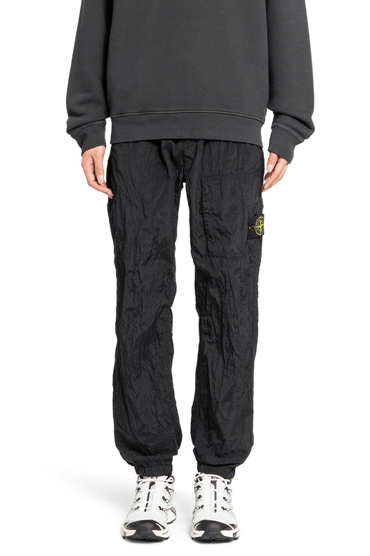 STONE ISLAND MAN BLACK TROUSERS