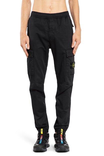 STONE ISLAND MAN BLACK TROUSERS