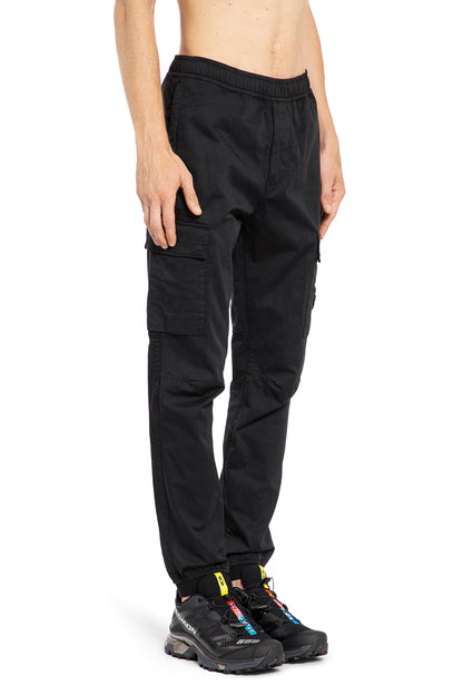 STONE ISLAND MAN BLACK TROUSERS