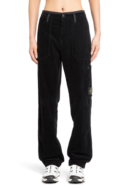 STONE ISLAND MAN BLACK TROUSERS