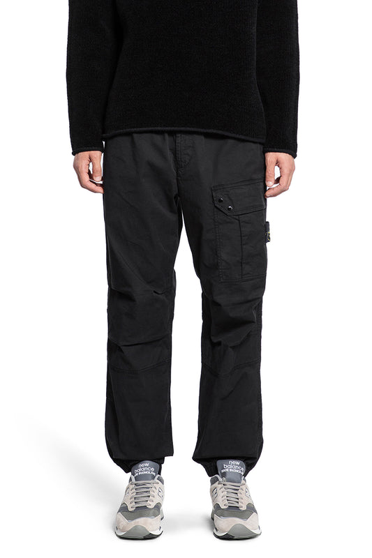 STONE ISLAND MAN BLACK TROUSERS