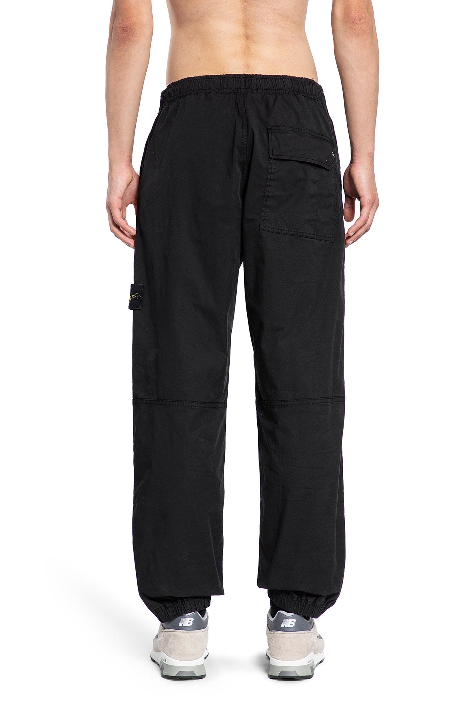 STONE ISLAND MAN BLACK TROUSERS