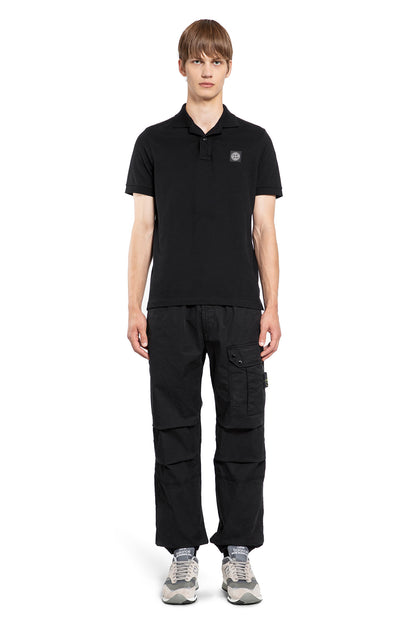 STONE ISLAND MAN BLACK TROUSERS